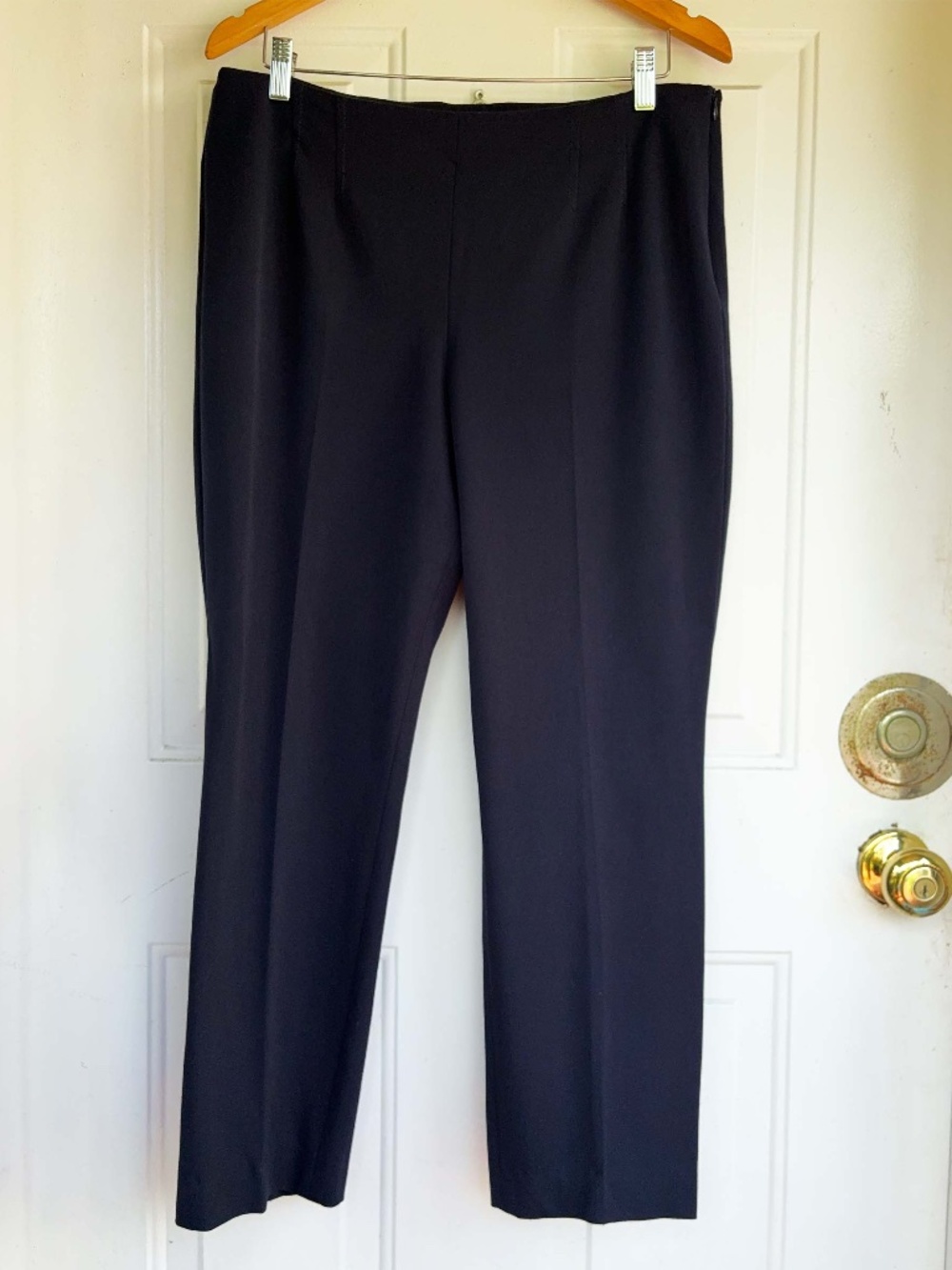 Talbots Women’s Size 14 Black Stretch Straight Leg Dress Pants Trousers Career